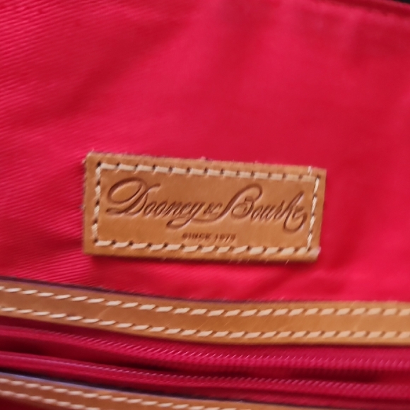 Dooney & Bourke Leather Tote White Green Tan Colorblock Shoulder Bag - Picture 12 of 15